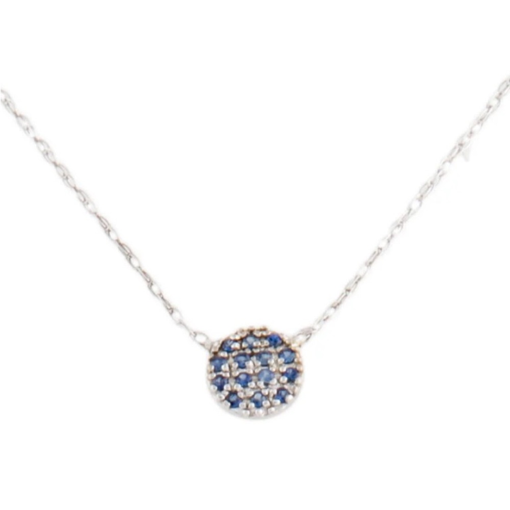 14 k white gold and sapphire necklace